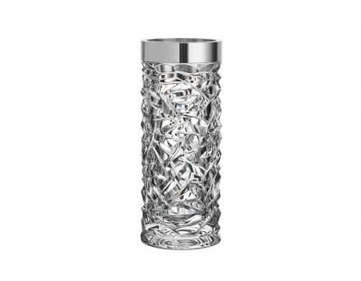 ORREFORS - CARAT VASE SILVERKANT H240MM