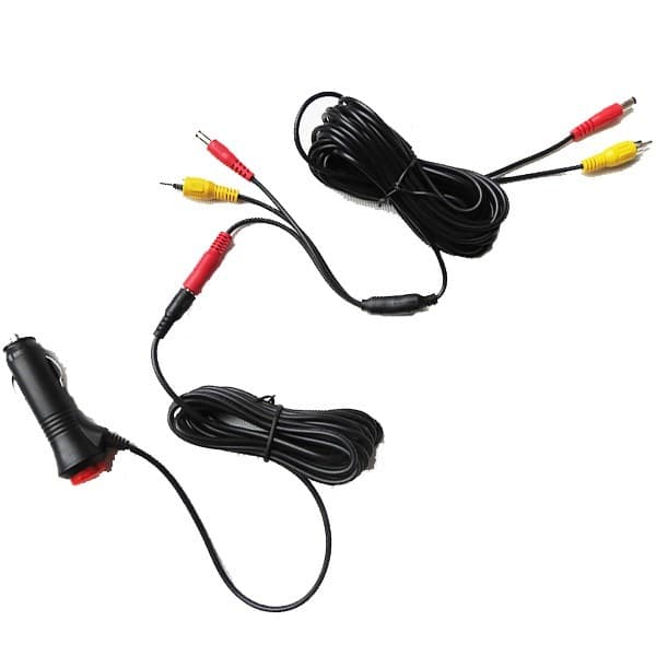 Elkablar med 12V-plugg till skärmar och extrautrustning i bilen