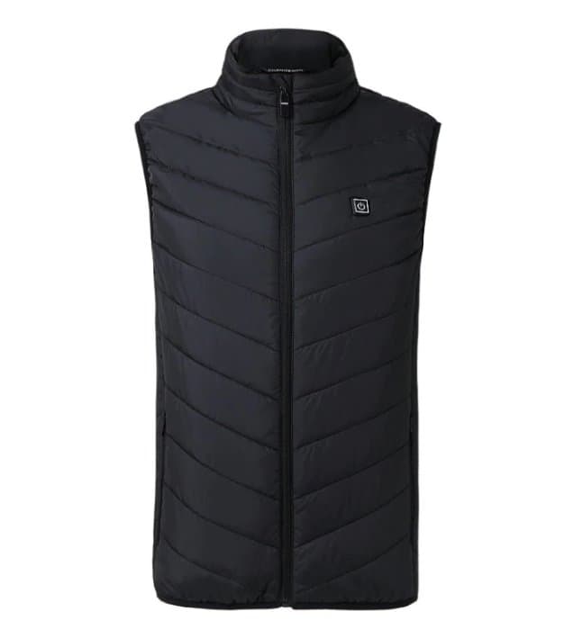 Värmeväst Skidor Jakt Fiske MC Svart 4XL