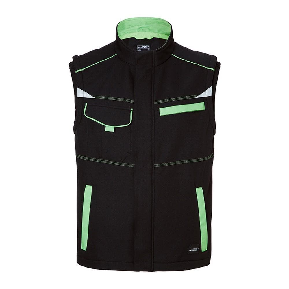 James and Nicholson Unisex Workwear Softshell Vest Level 2