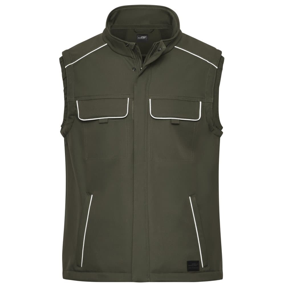 James and Nicholson Adults Unisex Workwear Softshell Vest