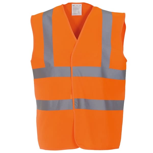 Personal Protective Wear Unisex sikkerhedsvest til voksne med reflekshøj visning Orange S