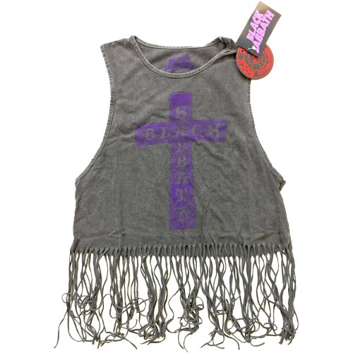 Bild av Black Sabbath Ladies Tee Vest: Vintage Cross (Tassels) (Large)