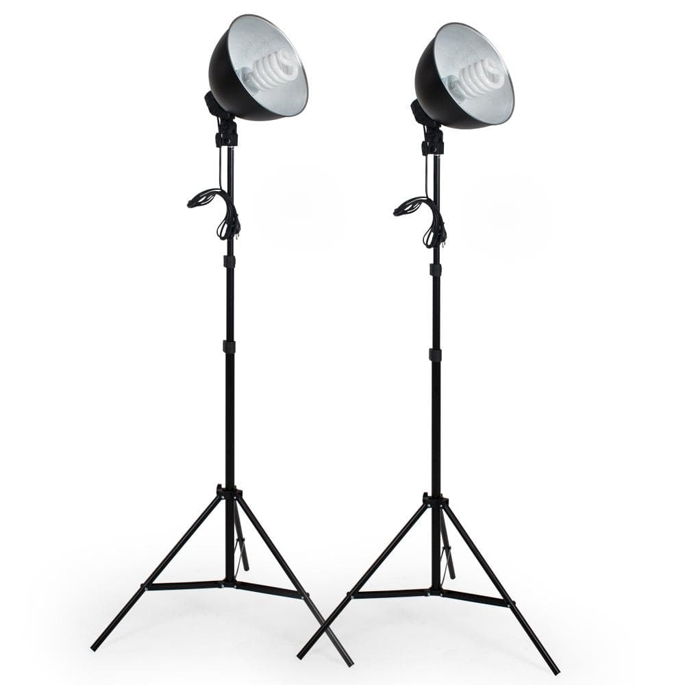 2 Proffs studiolampor för digitalt och analogt fotograti - svart