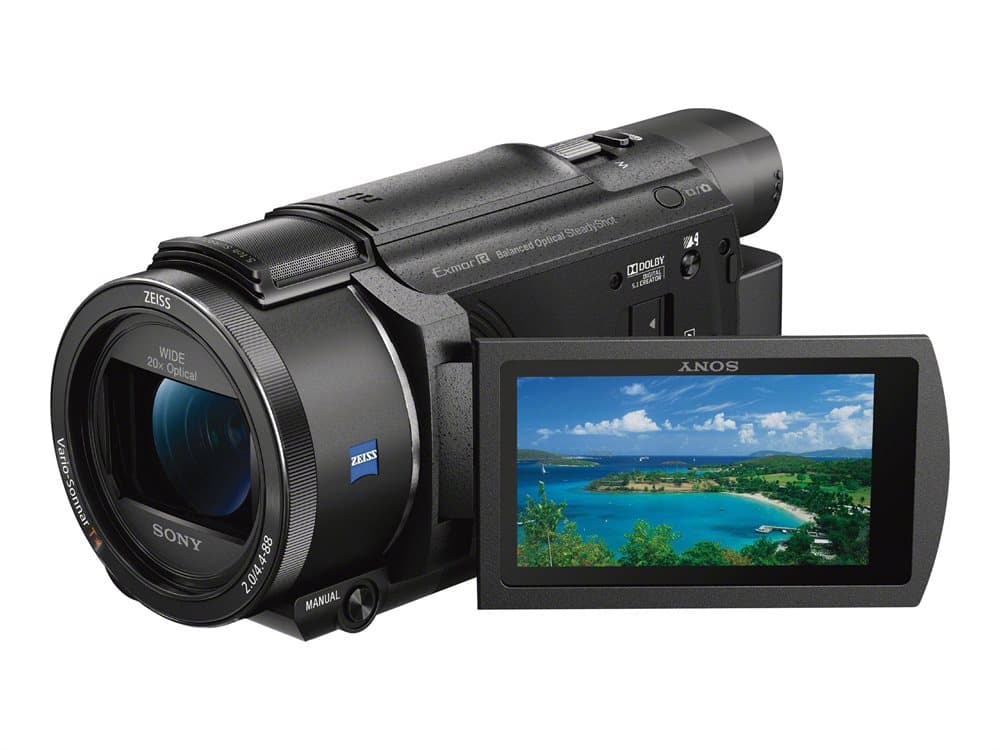 Sony Handycam FDR-AX53 - Videokamera - 4 K / 30 fps - 16.6 Mpix - 20x optisk zoom - Carl Zeiss - flashkort - Wi-Fi, NFC - svart