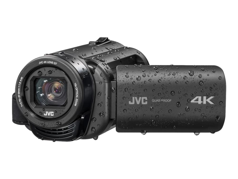 JVC Everio R GZ-RY980HEU - Videoopptaker - 4K / 30 fps - 18.9 MP - 10optisk x-zoom - flashkort - under vannet inntil 5 m - svart