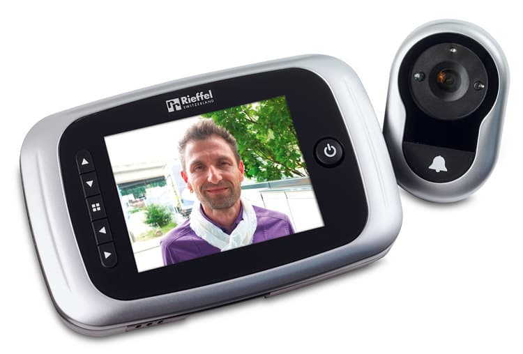 DTS-DELUXE - Digitalt titthål med videoinspelning, Svart-Silver, Rieffel Tresor