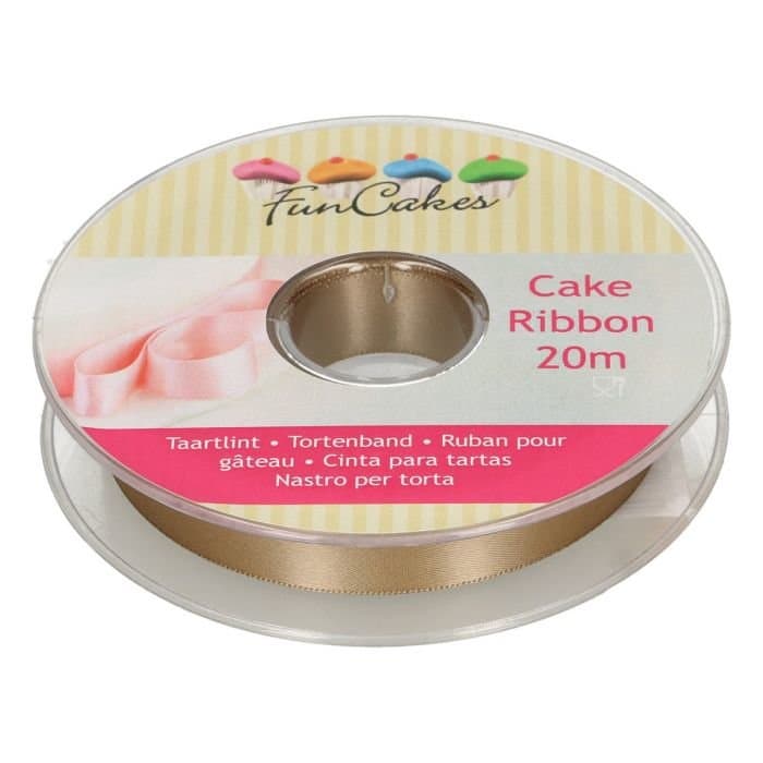 Dekorationsband Guld 25 mm - FunCakes