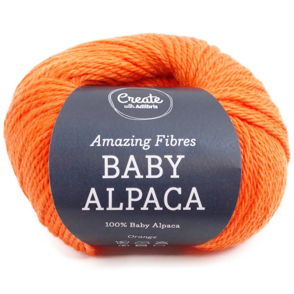 Adlibris Baby Alpaca, 50 g, Orange A260