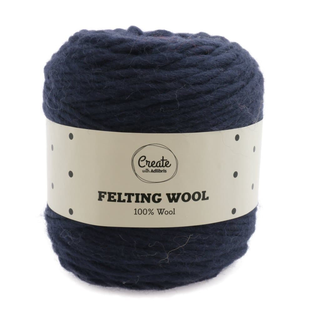 Adlibris Felting Wool 100g Navy Blue A121