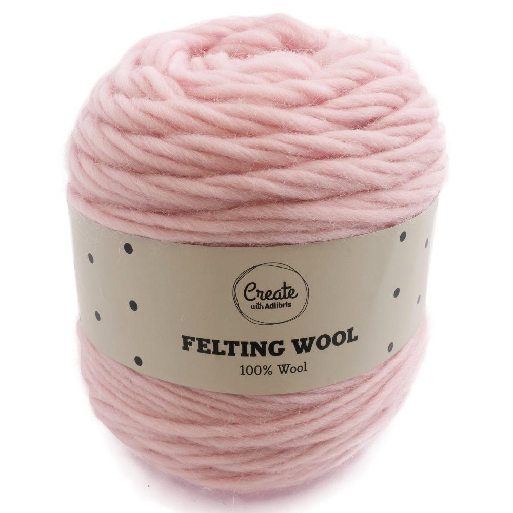 Adlibris Felting Wool 100g Light Pink A117