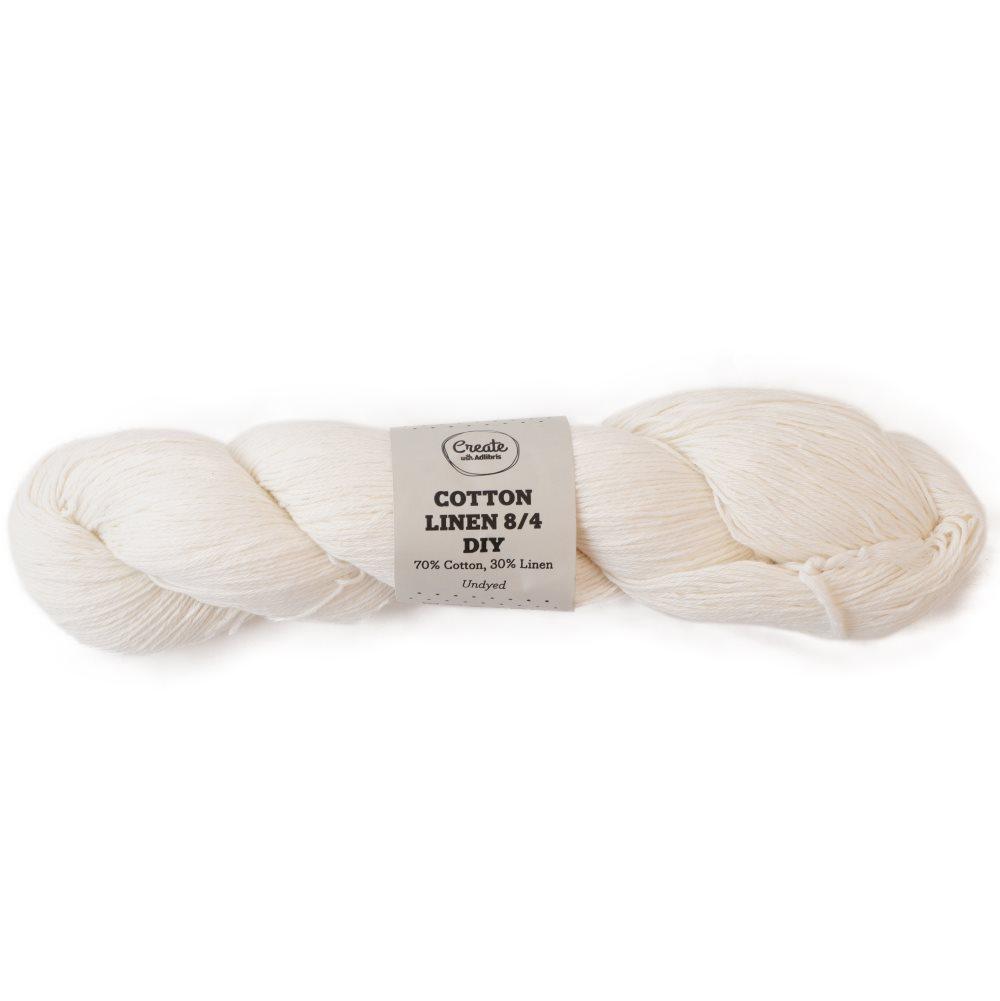 Adlibris Cotton Linen 8/4 DIY 100g Undyed A732