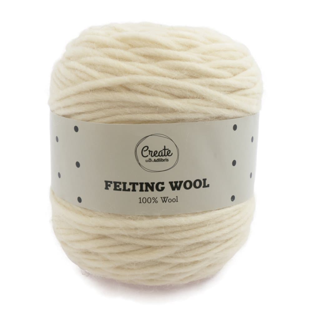Adlibris Felting Wool 100g Off White A001