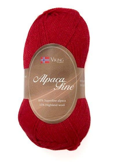 Viking of Norway Alpaca Fine Garn Alpackamix 50 g mörkröd 604