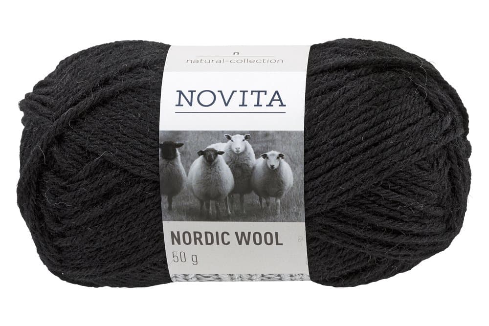 Novita Nordic Wool, musta (099)