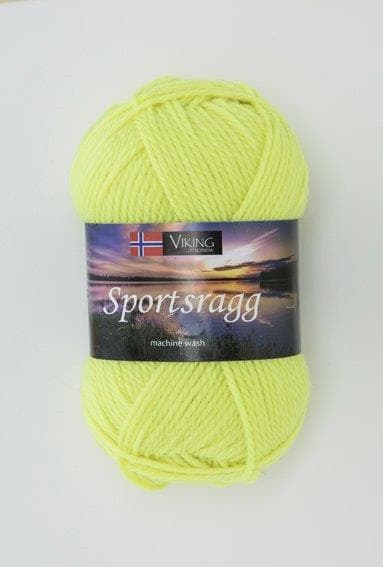 Viking of Norway Sportsragg Garn Ullmix 50g Neongul 549