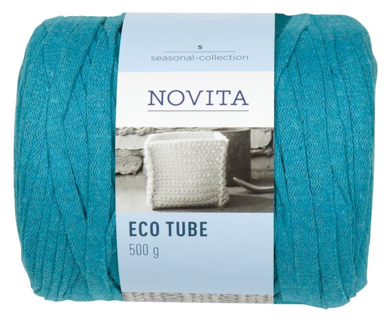 Novita Eco Tube Garn Bomullsmix 500 g Mörk turkos 352