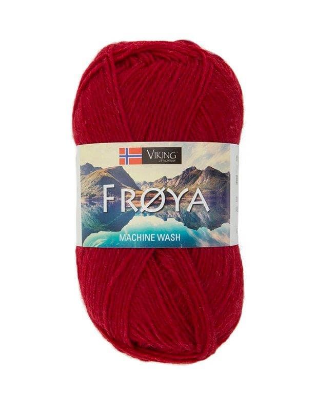Viking of Norway Froya Garn Ullmix 50g Mörk röd 209