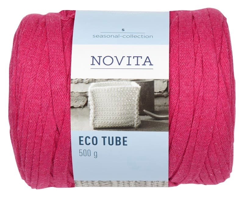 Novita Eco Tube Garn Bomullsmix 500 g Rosa 518