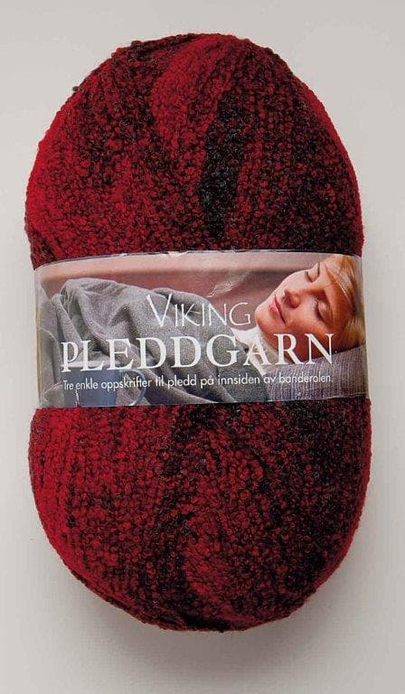 Pleddgarn 350 gr punainen/musta Viking Garn