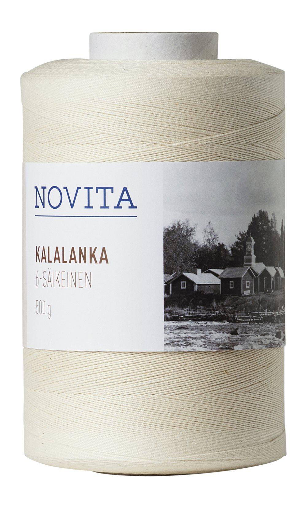 Novita Kalalanka 6 trådigt varpgarn 500 g, naturvit 010