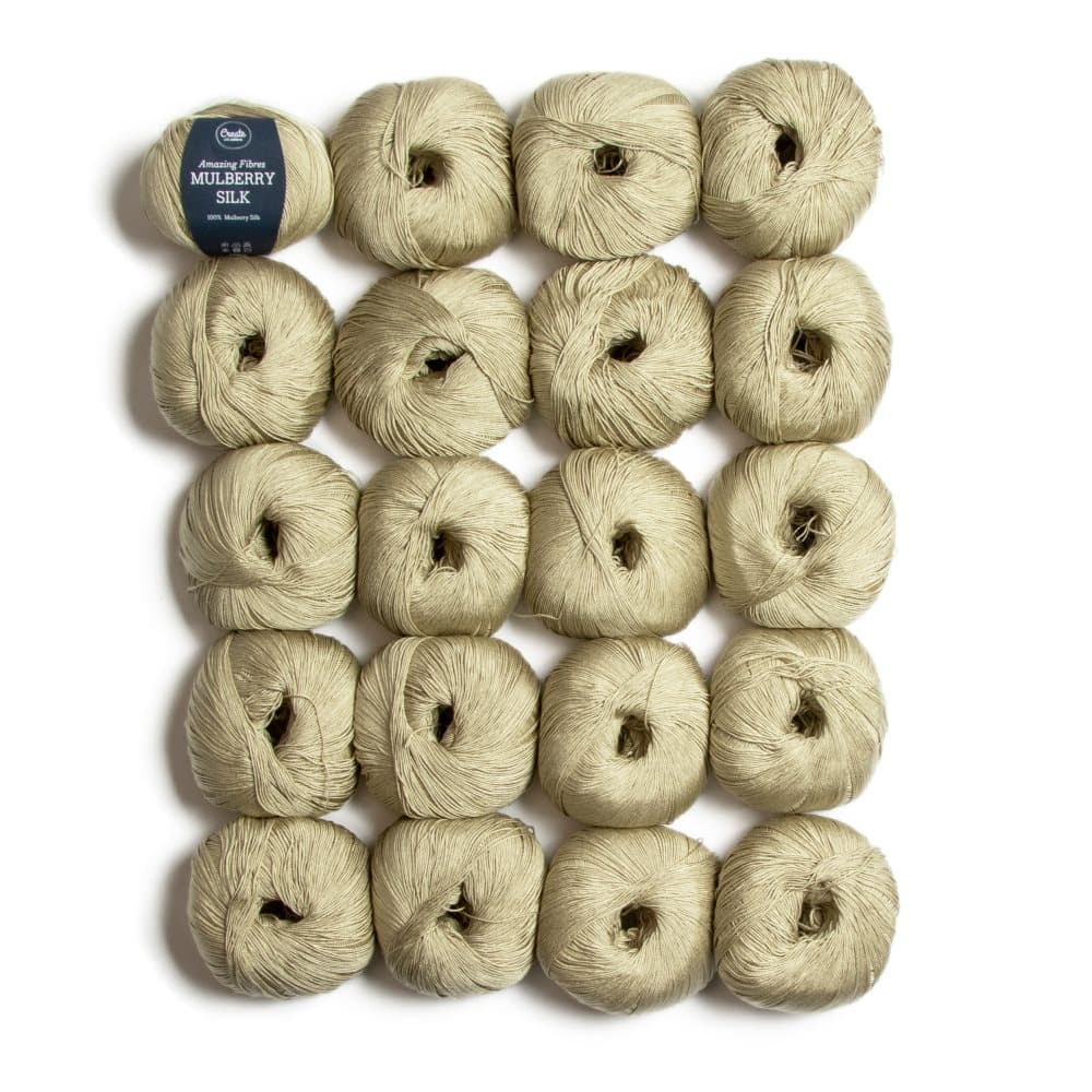 20-pakkaus Adlibris Mulberry Silk 50g Khaki A451