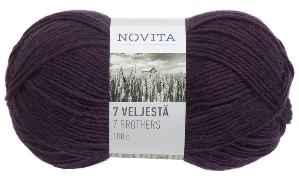 Novita 7 Veljestä Lanka Villasekoite 100 g, munakoiso 796