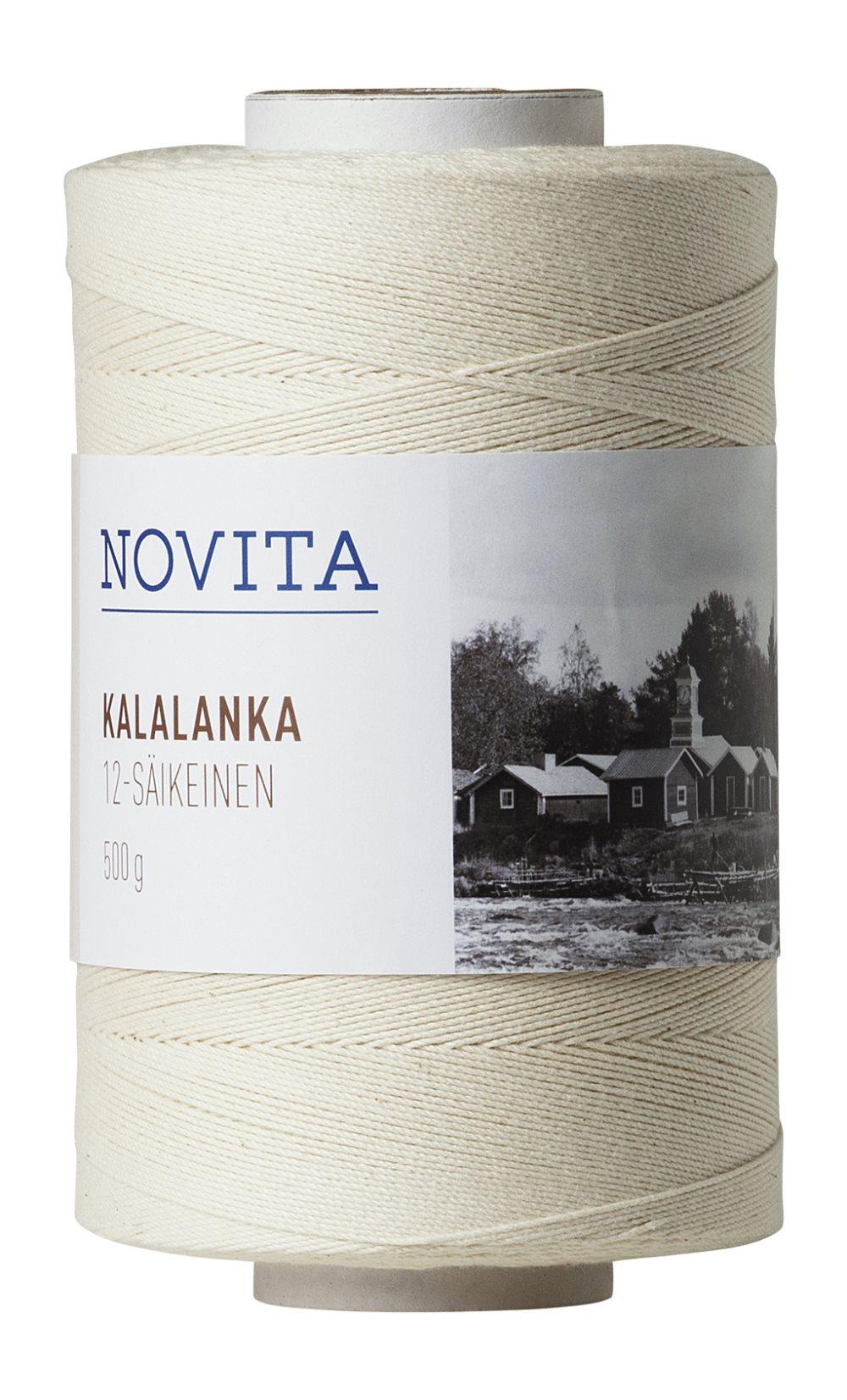Novita Kalalanka 12 trådigt varpgarn 500 g, naturvit 010