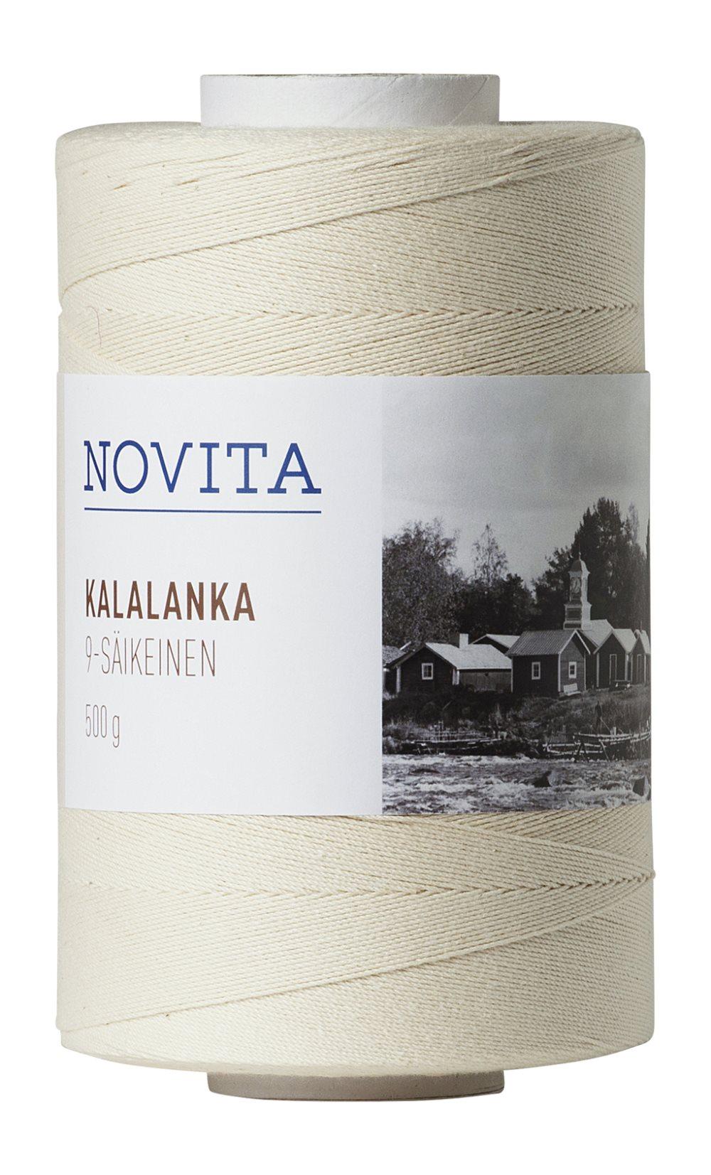 Novita Kalalanka 9 trådigt varpgarn 500 g, naturvit 010