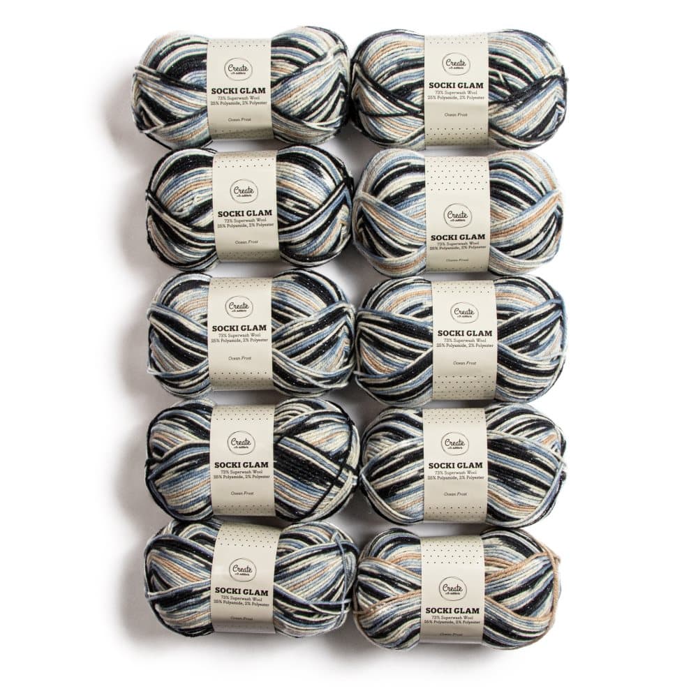 10-pakkaus Adlibris Socki Glam 100 g Ocean Frost B163
