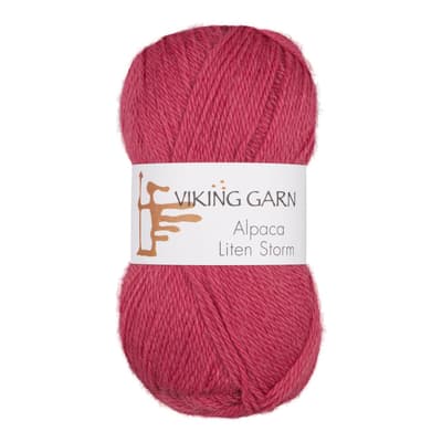 Alpaca Liten Storm 50 g Cerise 761 Viking Garn