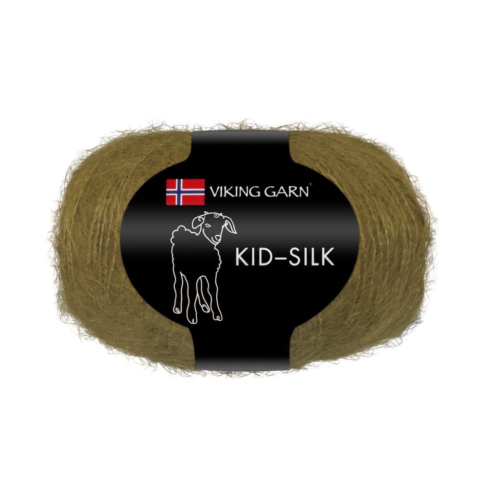 Viking of Norway Kid/Silk Garn 25 g Olivgrön 333