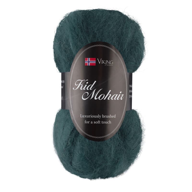 Viking of Norway Viking Kid Mohair Garn 50 g Flaskegrön 934