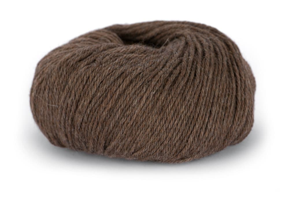 Du store Alpacka Mini Sterk Garn Ullmix 50 g Brun Melange 824