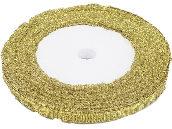 18 meter 6 mm glitterband guld