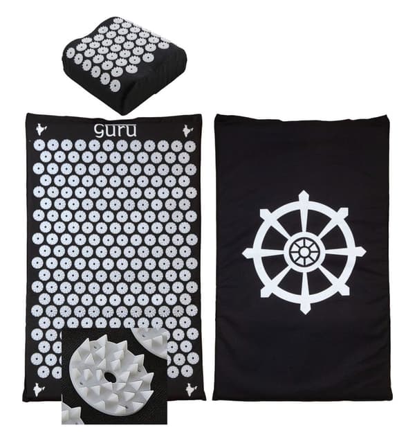 Nail mat and pillow in black color