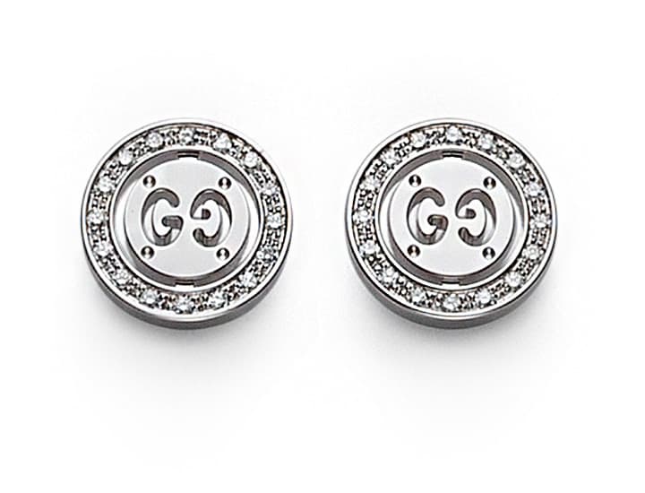 GUCCI Icon Twirl Örhängen 18kt Vitt Guld