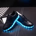 Miniatyrbild 2 av 2: LED skor/sneakers Barn/Vuxna, SVARTA - SNÖRNING st 34-45
