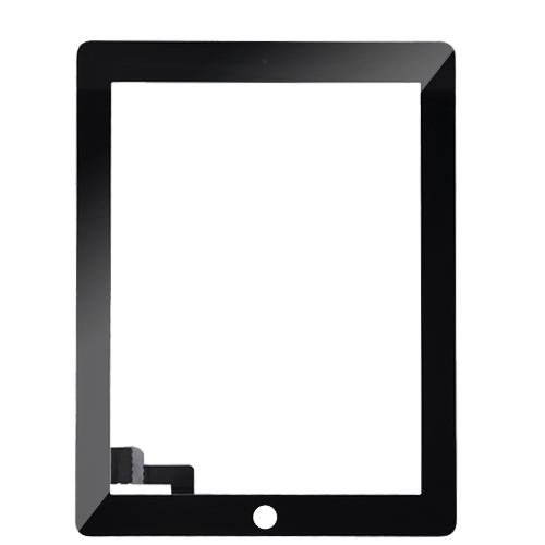 iPad 2 Glasskärm SVART +Pansarglas