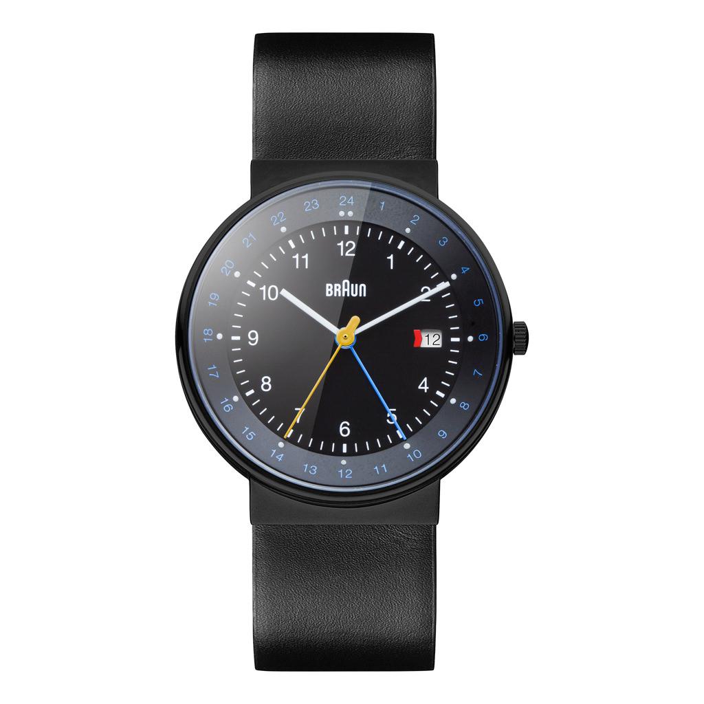 Braun Classic GMT Dual Time Watch with Leather Strap