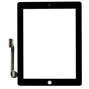 iPad 3/4 Glasskärm SVART +Tempered Glass