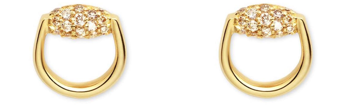GUCCI Horsebit örhängen 18kt gult guld