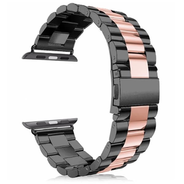 AppleWatch Stål SVART-ROSA42mm