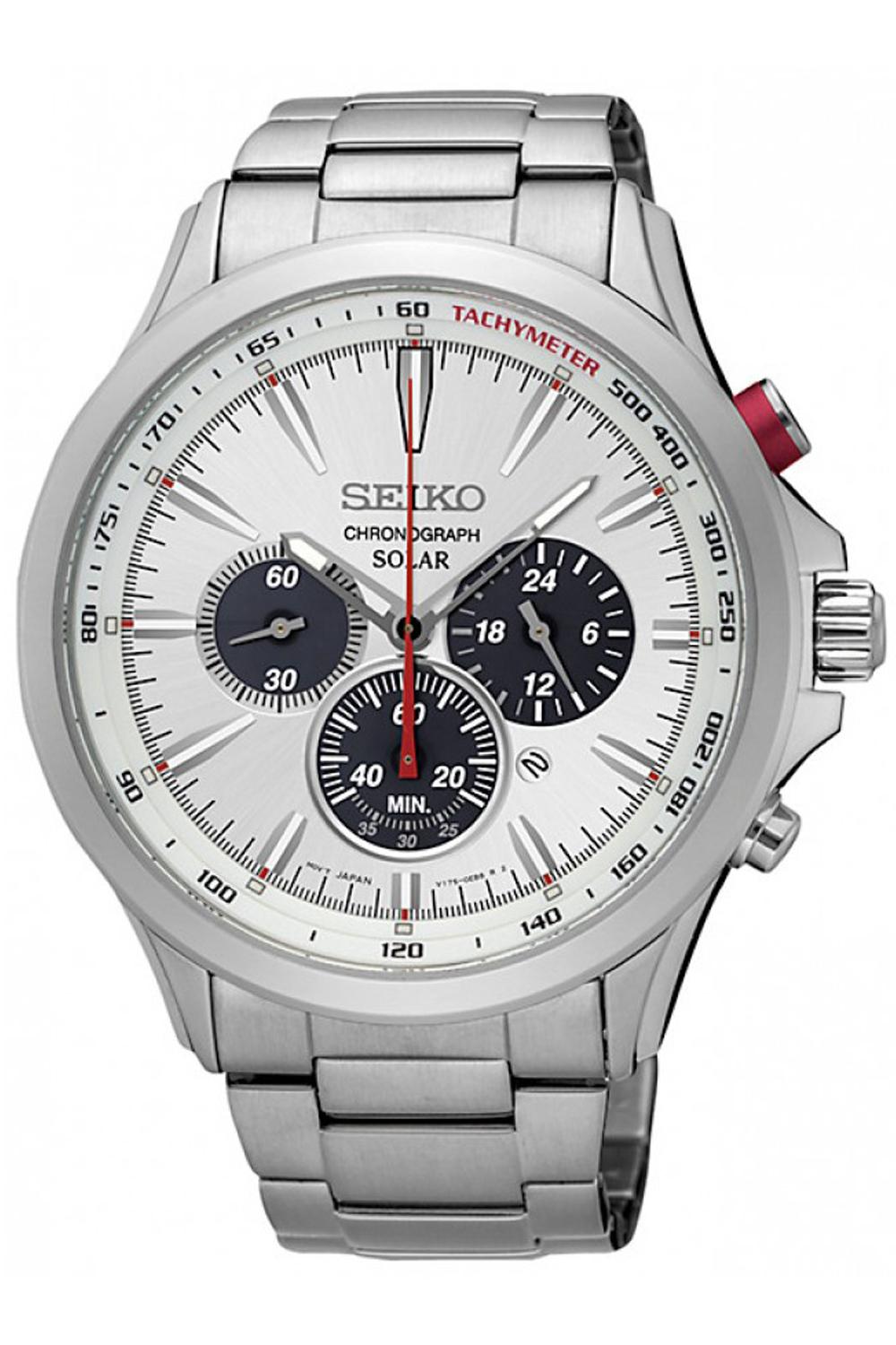 Seiko solar SSC491P1 Mens Solar watch