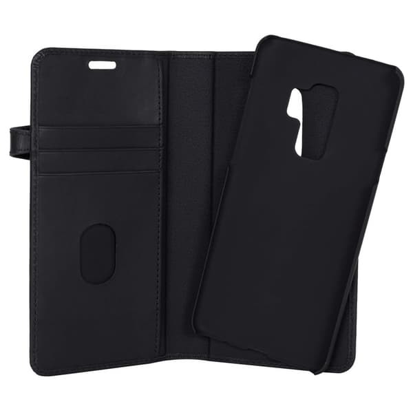 BUFFALO äkta läder Plånboksfodral Samsung Galaxy S9 Plus - Svart