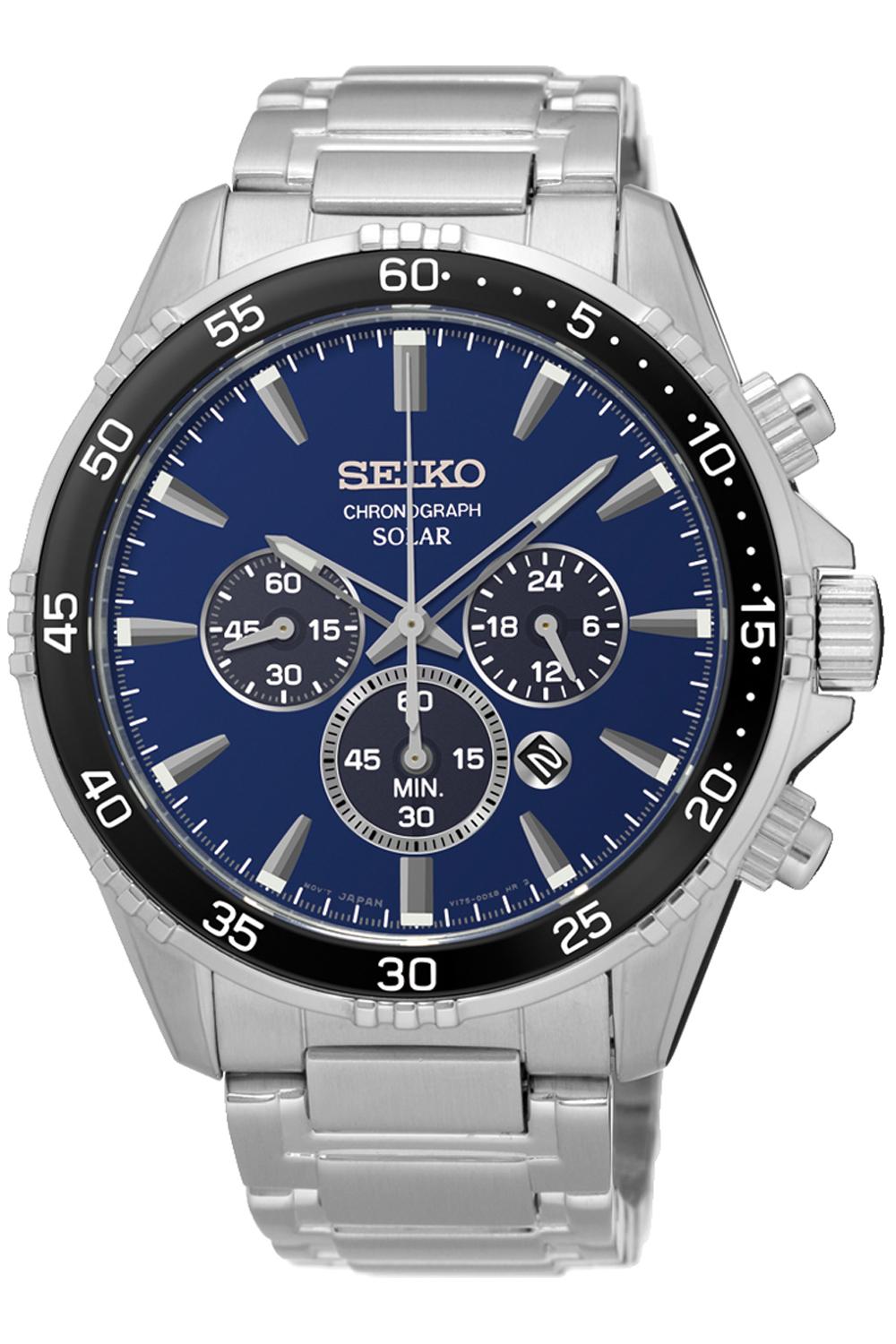 Seiko solar SSC445P1 Mens Solar watch