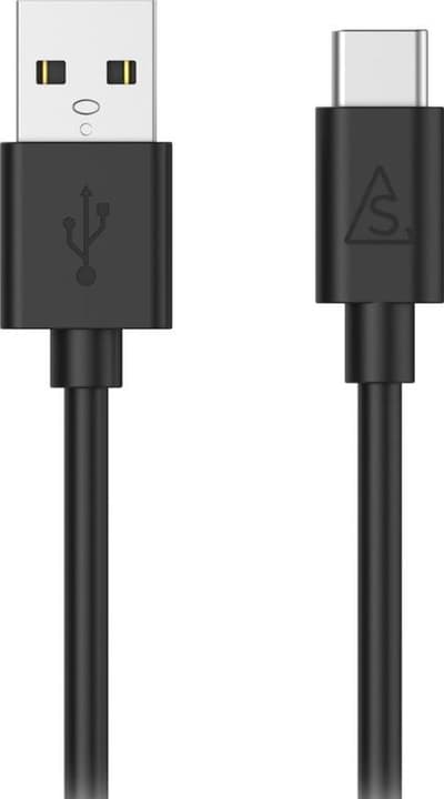 USB-A/ USB-C 2.0 kabel 3m Svart
