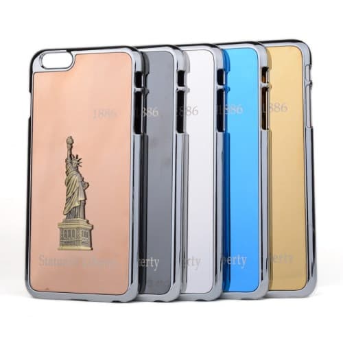 3D Metall Skal till Apple iPhone 6(S) Plus / 6S Plus - Frihetsgudinnan (RoseGold