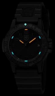 En robust klokke fra Luminox med en diameter på 39mm. Klokken har, som alle Luminox klokker, selvlysende visere. Vanntett 100m.