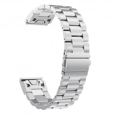 Armband rostfritt stål Garmin Fenix 5S / 5S Plus - Silver